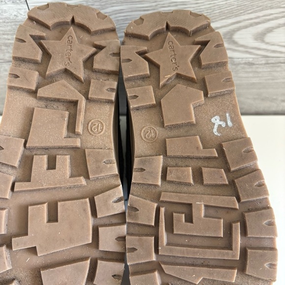 Black and Brown Ankle Boots with Fabric Stylish Collar and Velcro Closure - Picture 5 of 6